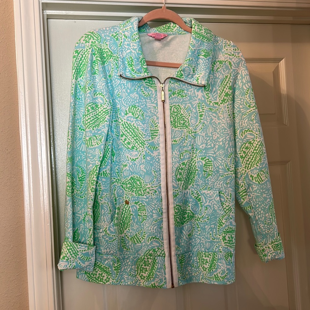 Lilly Pulitzer turtle zip up jacket medium